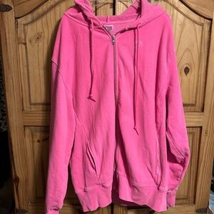 Pink by Victoria Secret Hot Pink Zip up hooded Jacket